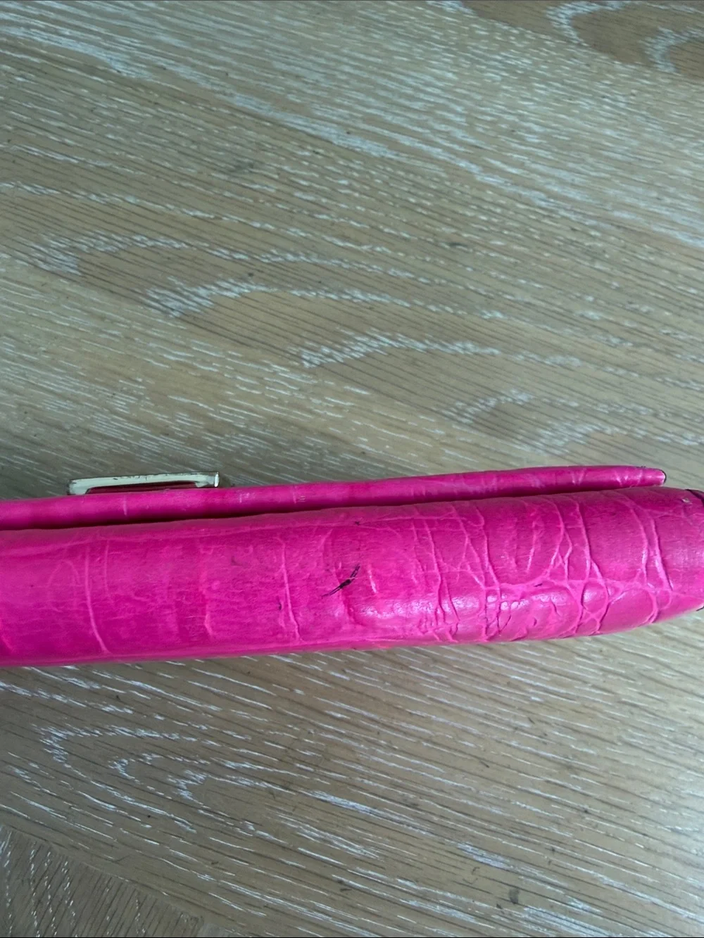 HOT PINK Kate Spade New York Wallet Textured Crocodile Embossed Leather Finish